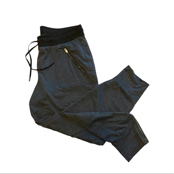 Athleta Flux Street Joggers Pockets Charcoal Gray Size Large Petite  78004 - Picture 2 of 6